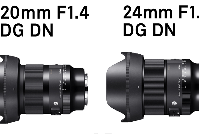 Sigma 20mm f/1.4 & 24mm f/1.4 DG DN Art Lenses Announced